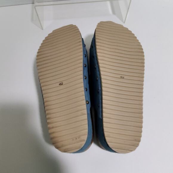 Free People Intentionally Blank Sandals Womens 9.5-10 EU 40 Blue Cork Flatform - Picture 10 of 16